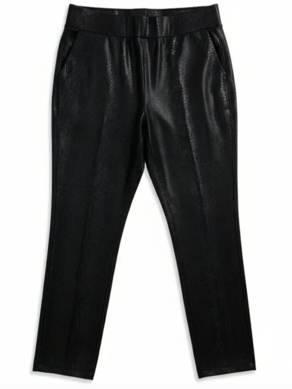 Torrid Black Snake Print Skinny Ponte Leggings Pull On Faux Leather 4X